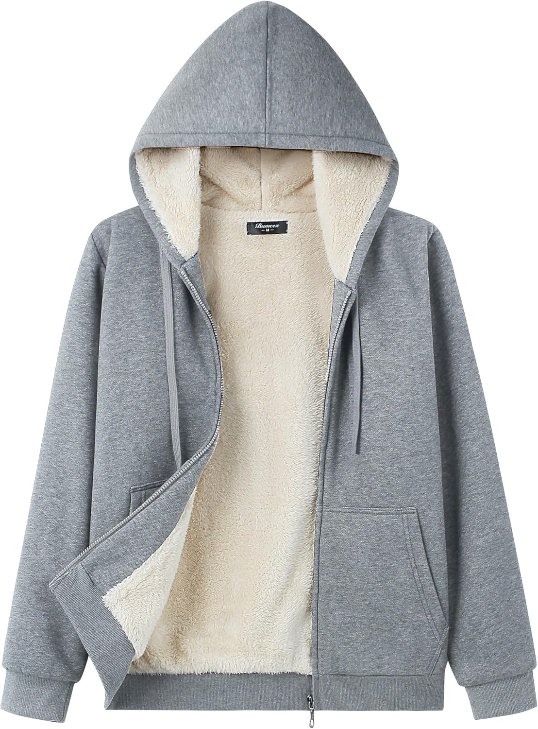 Women's Fleece Lined Zip Up Hoodie Jacket for Cozy Warmth
