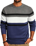 PJ Paul Jones Mens Striped Pullover Sweater Crewneck - Slim Fit