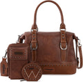 Wrangler 3Pcs Doctor Bag Set for Women - Classic Top-handle Satchel In