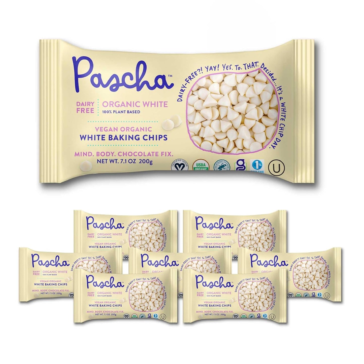 Pascha Organic Vegan White Chocolate Chips - Gluten Free Treats