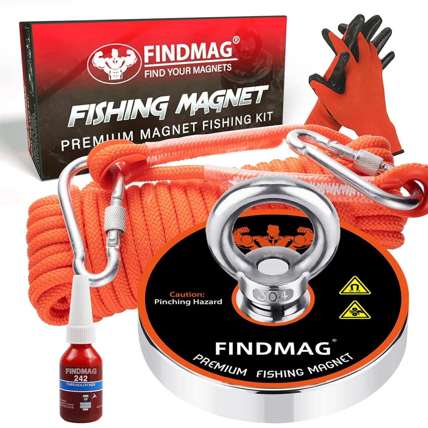 FINDMAG 1500 LBS Fishing Magnets for Treasure Retrieval in Water
