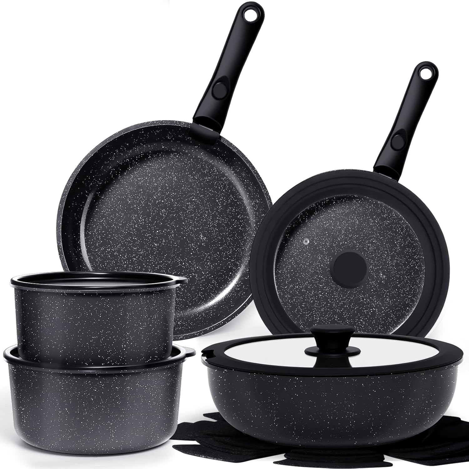 GiPP Ceramic Pots and Pans Set Non Stick Cookware for Healthy Cooking