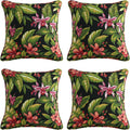 Outdoor Decorative Pillows Pack of 4 16 in x 16 in - Vibrant Patio