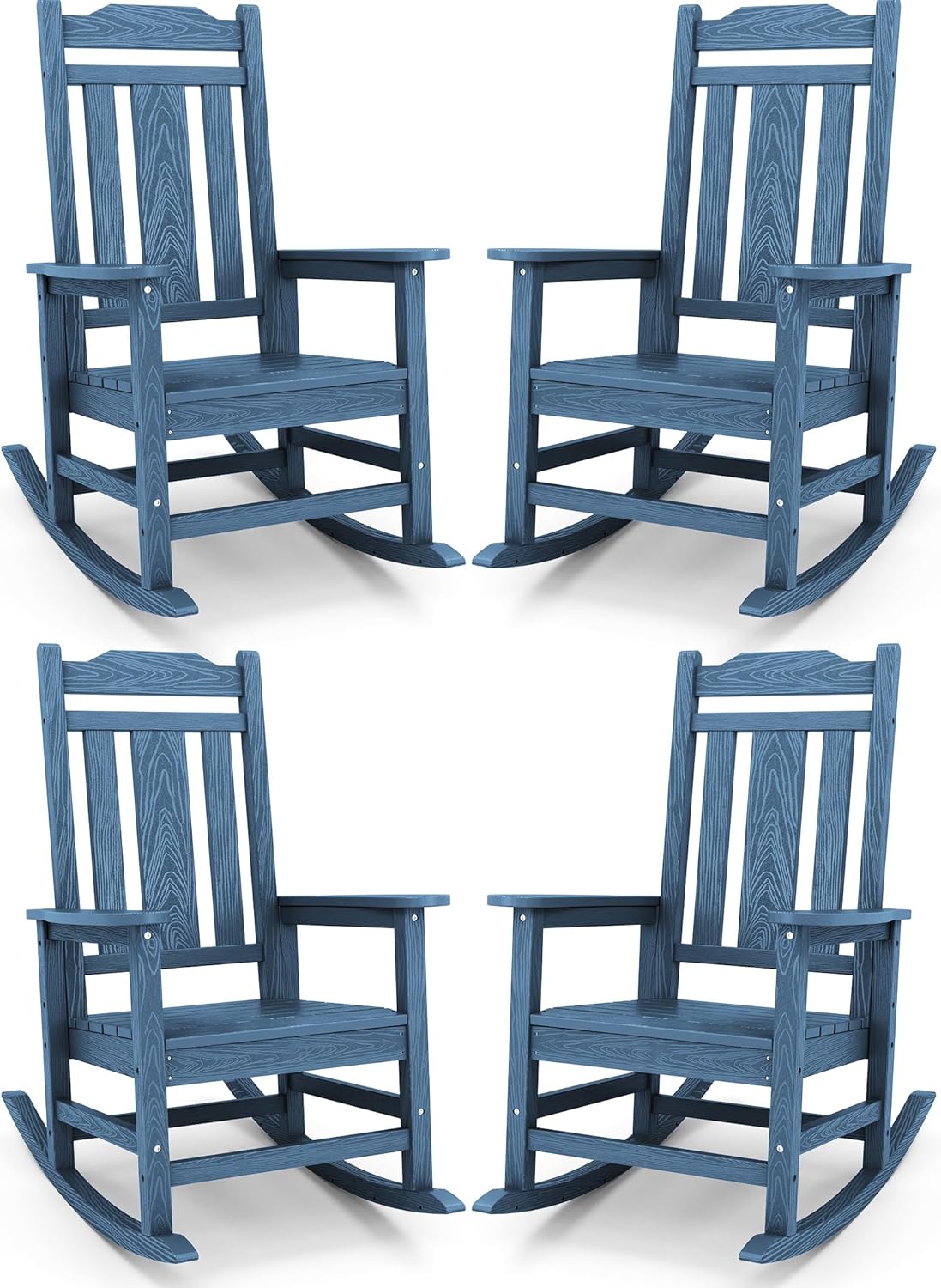 SERWALL Outdoor Rocking Chair Set of 4 for Ultimate Comfort
