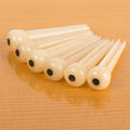 Waverly Bone Guitar Bridge Pins with Black Dot Inlay - Vintage Tone