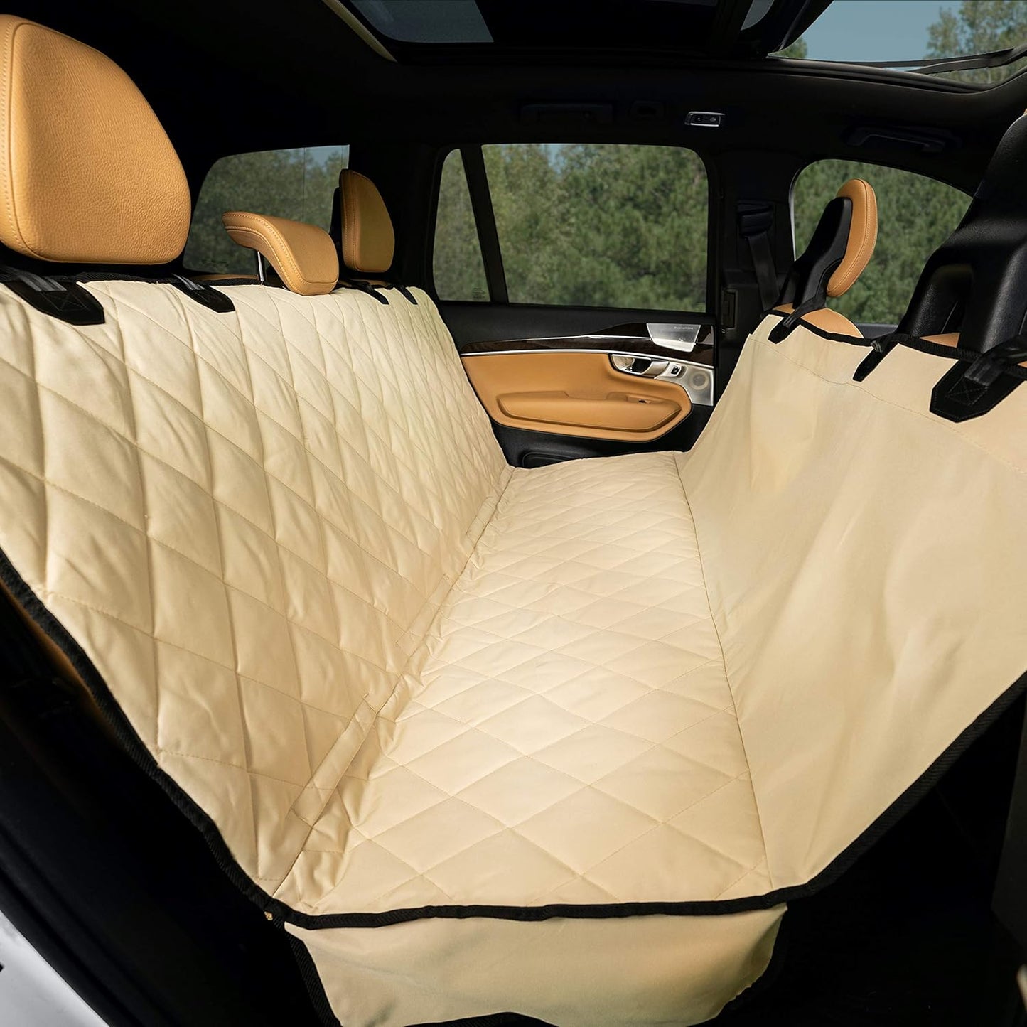 Premium Rear Car Seat Protector for Dogs - Washable & Waterproof