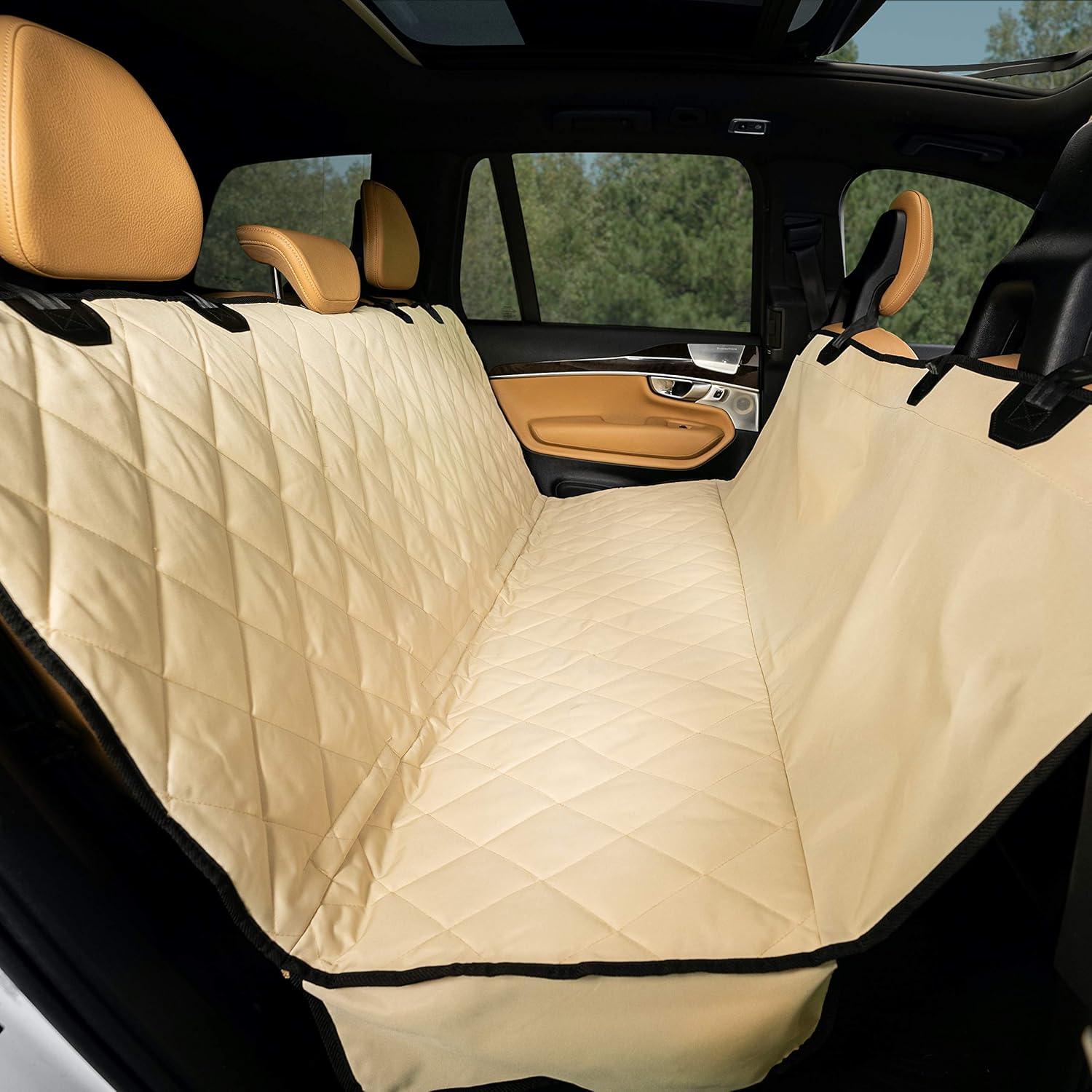 Premium Rear Car Seat Protector for Dogs - Washable & Waterproof