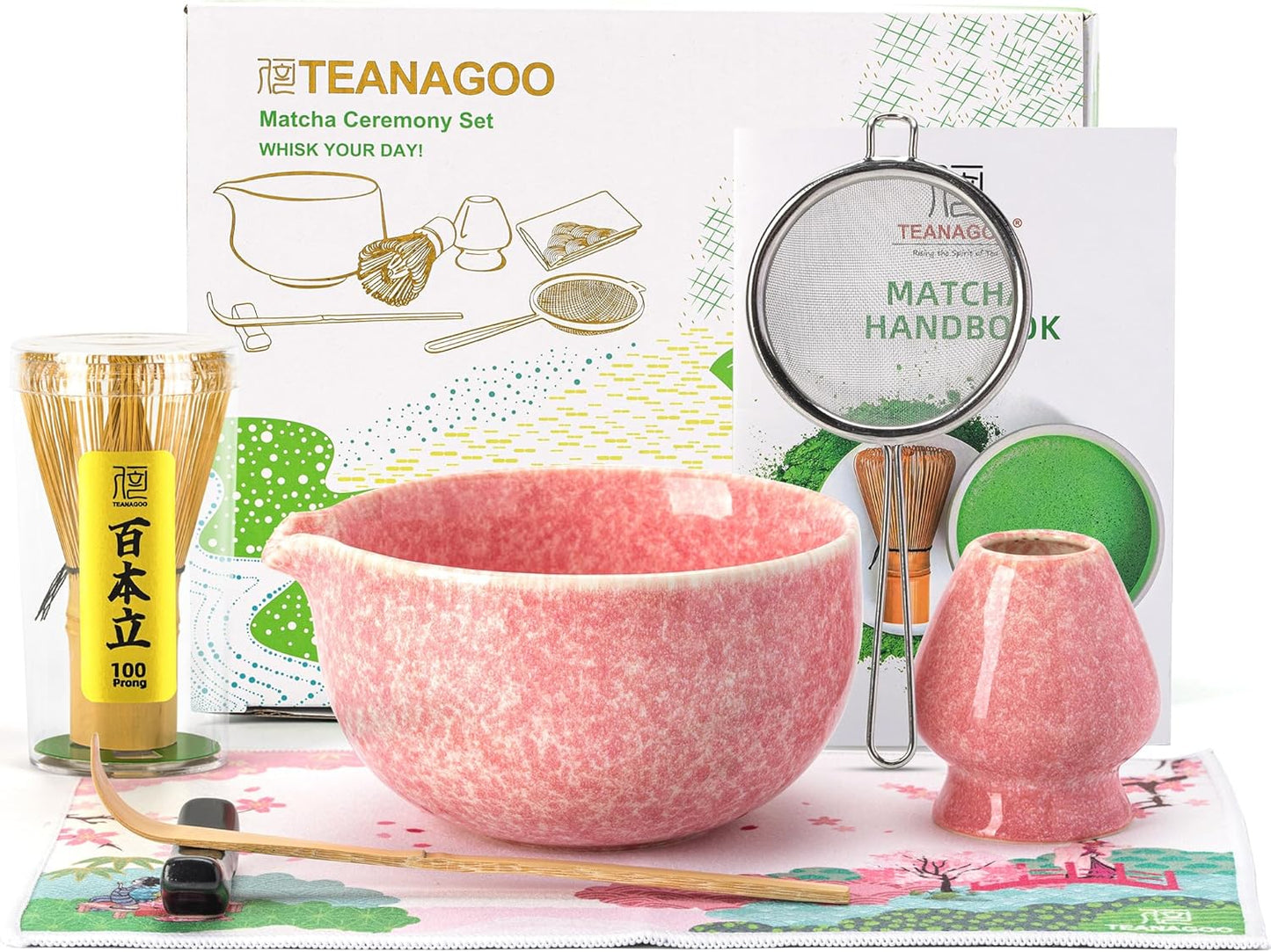 TEANAGOO Matcha Whisk Set - Complete 7 Piece Kit for Tea Lovers