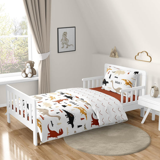 Mod Dino Toddler Bedding Set - 5pc Comforter and Sheets