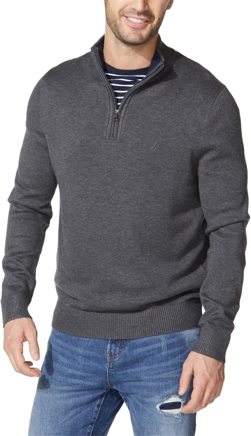 Nautica Men's Quarter-Zip Sweater for Stylish Comfort and Fit