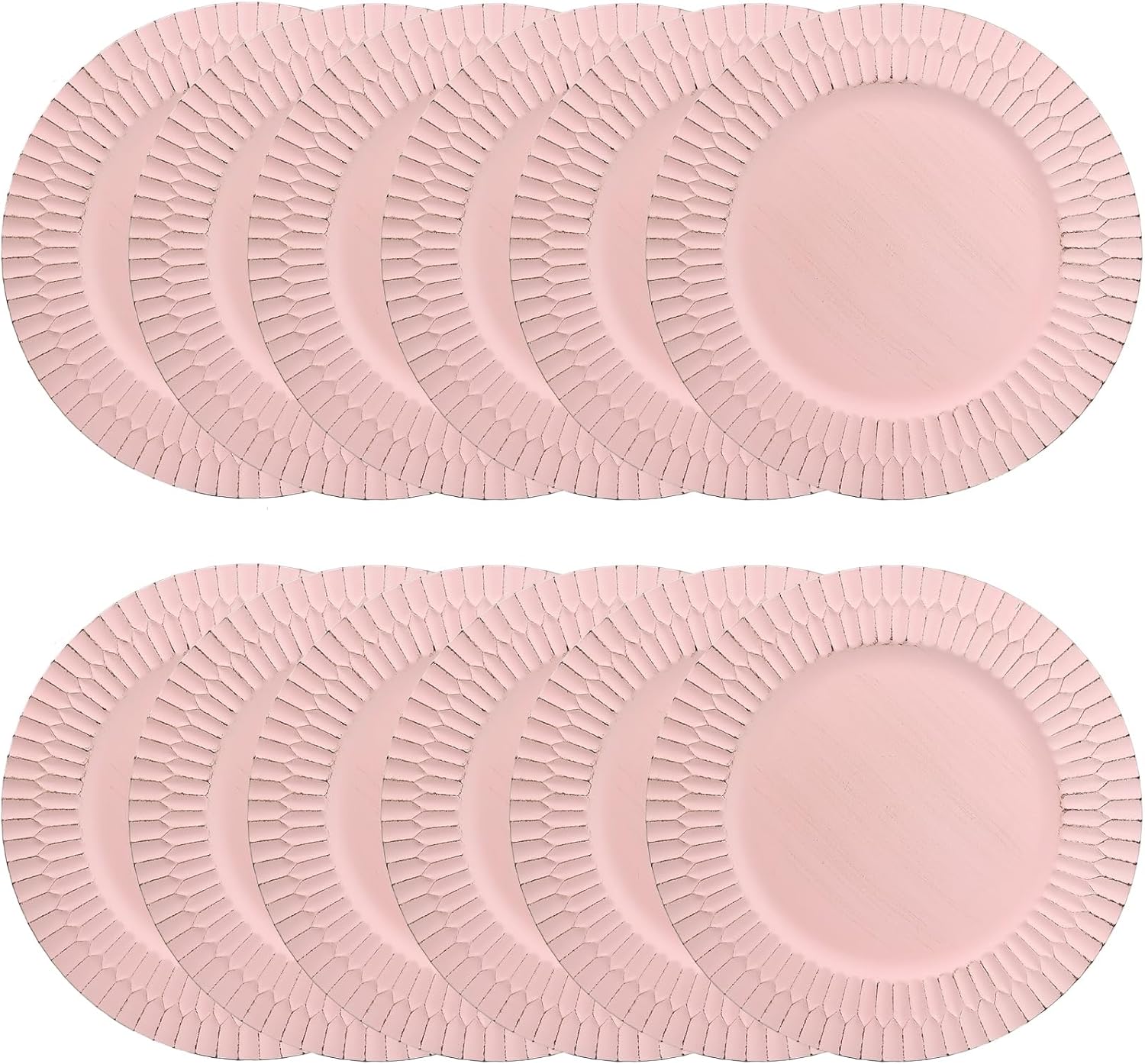 Set of 12 Pink Charger Plates for Elegant Parties!