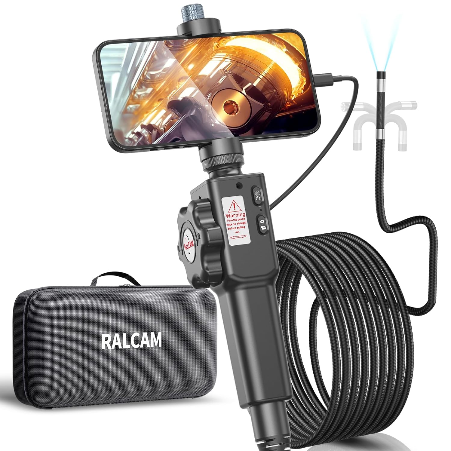 Ralcam Articulating Borescope for Smartphone Inspection Camera