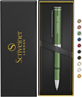 Personalized Green Rollerball Pen - Luxury Chrome Finish