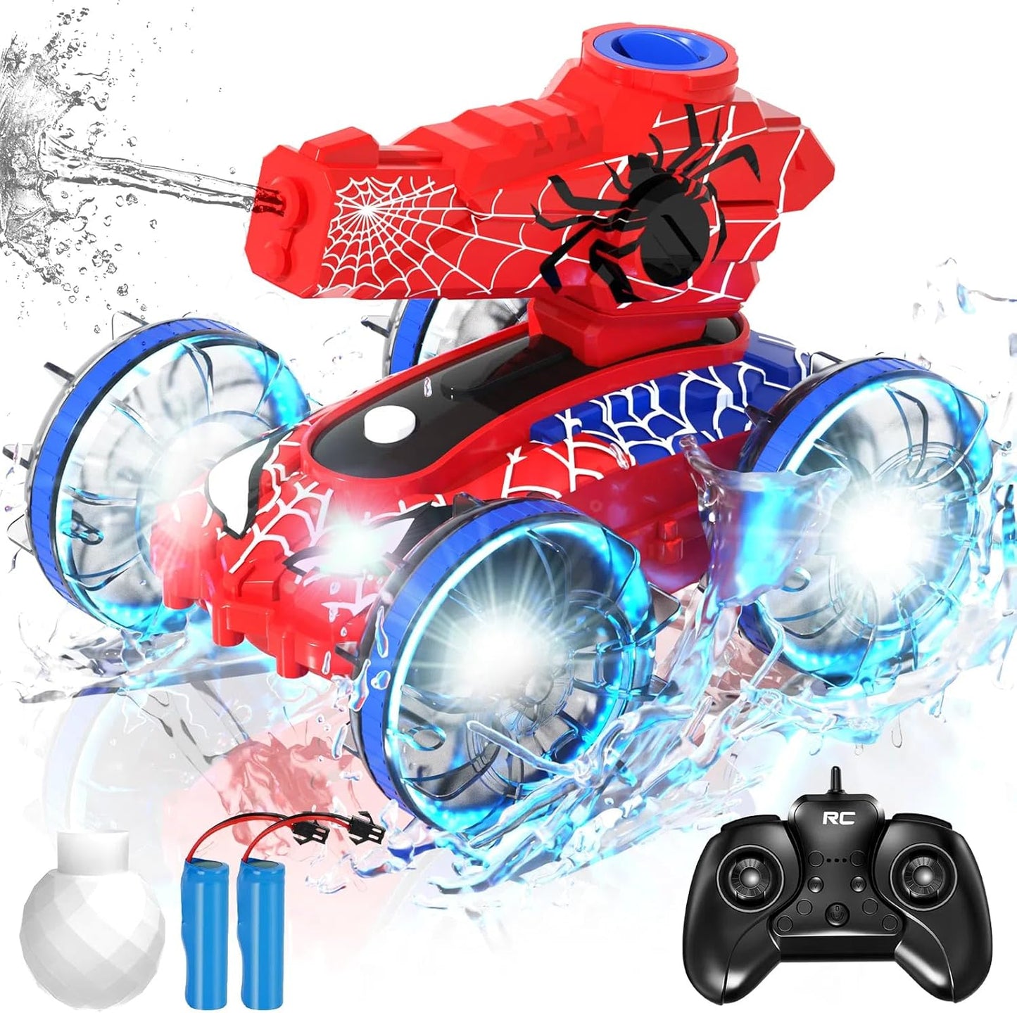 Amphibious Remote Control Car with Water Gun for Kids Fun