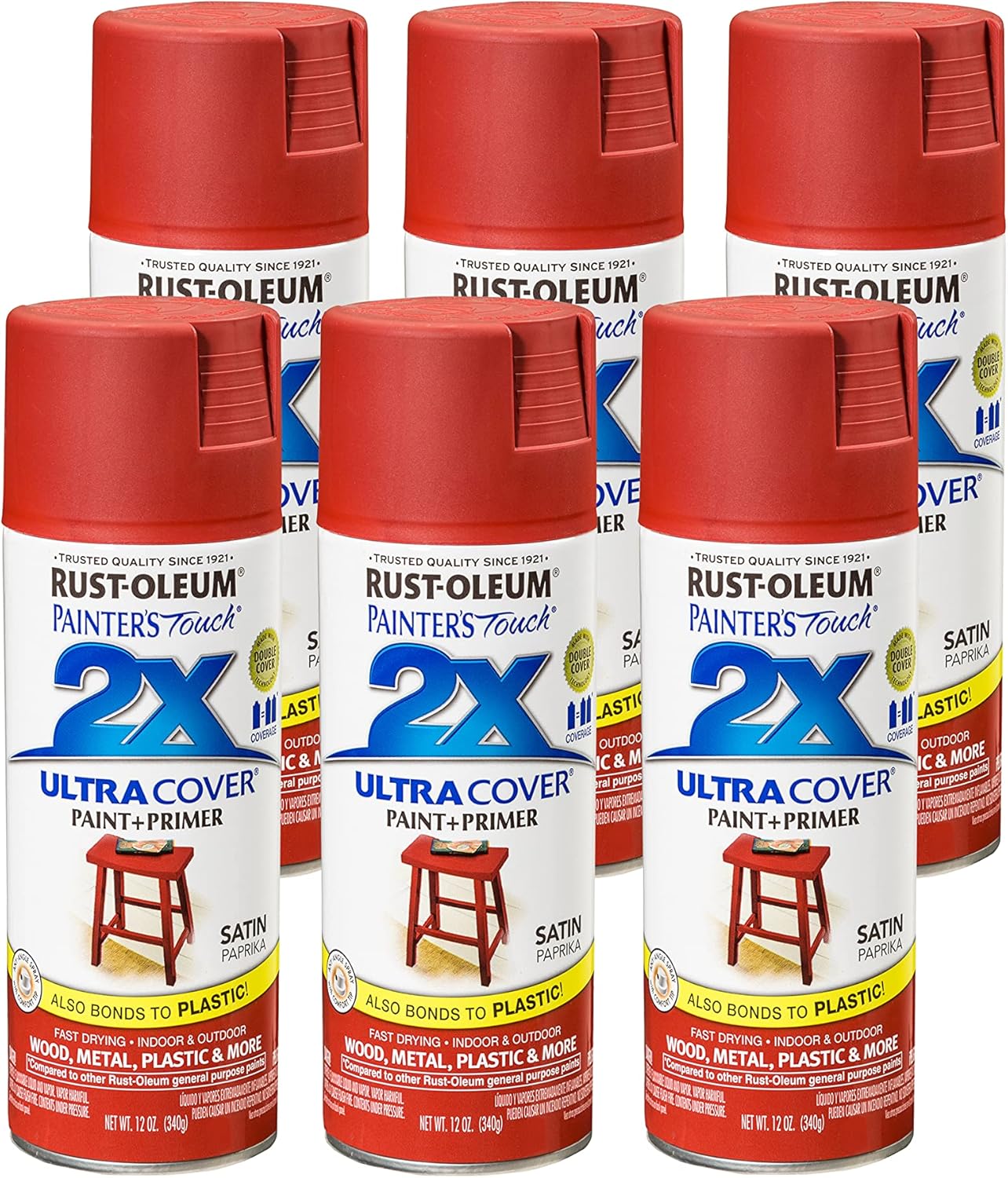 Rust-Oleum Painter's Touch 2X Ultra Cover Spray Paint 6 Pack