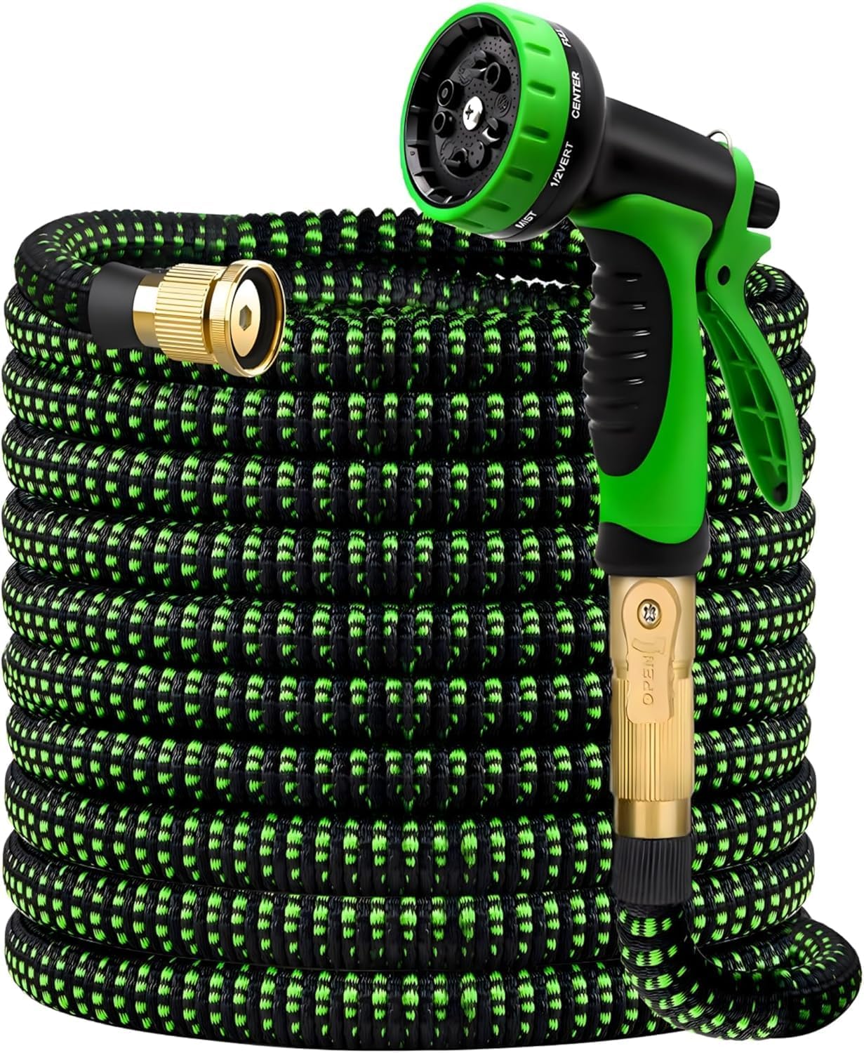 100ft Expandable Garden Hose with 10-Function Nozzle for All Needs