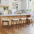 Set of 4 Kitchen Bar Stools with Durable Wooden Legs for Dining