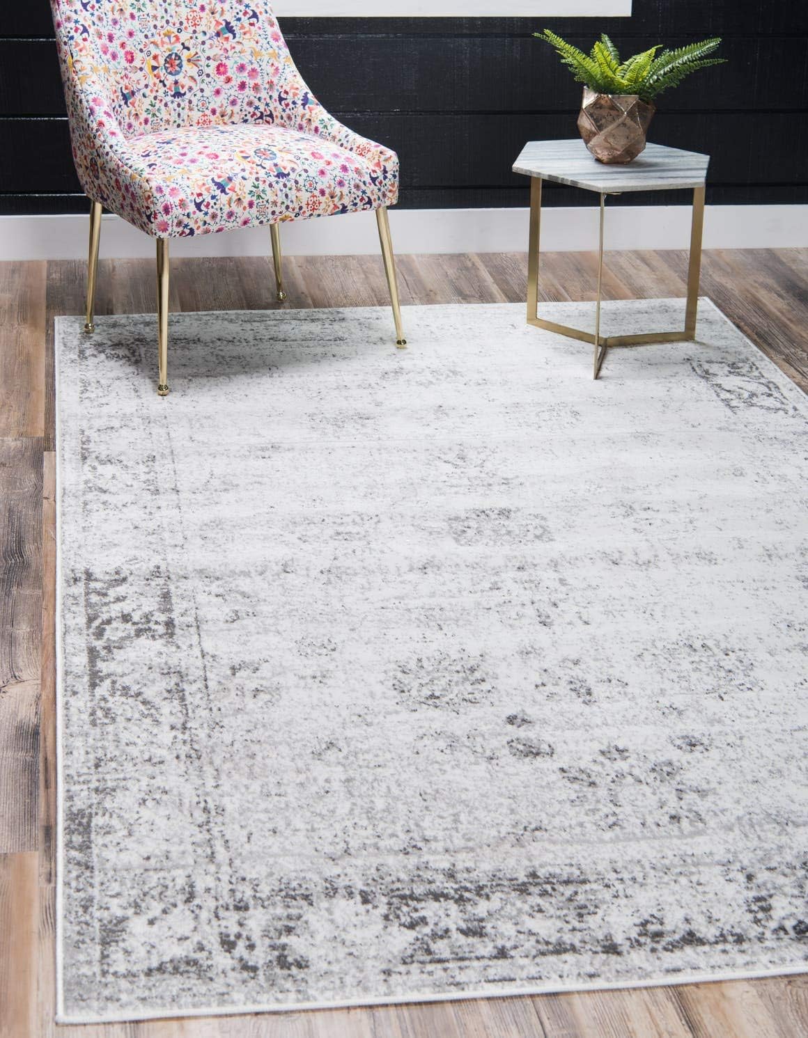 Unique Loom Sofia Collection Area Rug - Vintage Gray/Beige Style