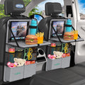 Car Backseat Organizer with Tablet Holder and Foldable Tray - Travel