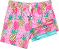 SURF CUZ Boys Swim Trunks with Boxer Brief Liner - UPF 50+ Comfort dry