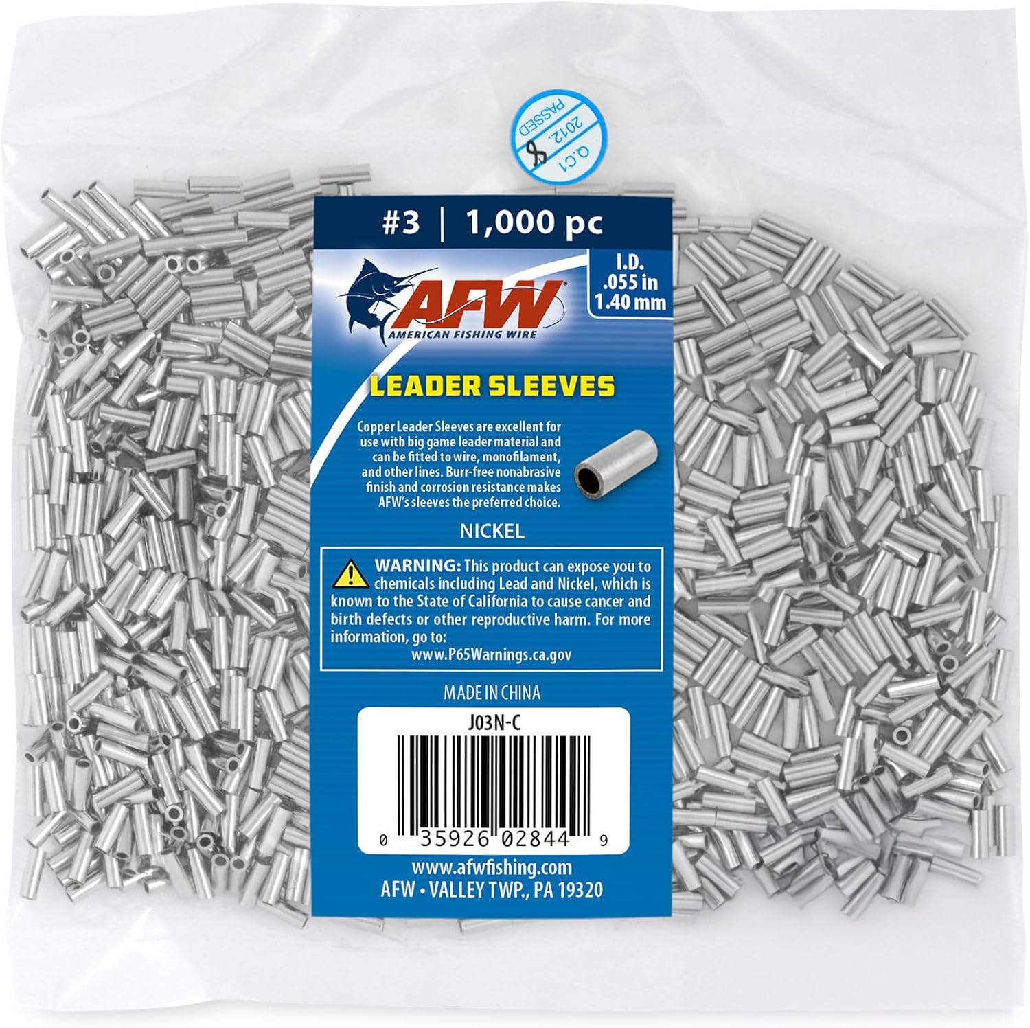 AFW Fishing Crimp Sleeves for Strong and Versatile Rigging