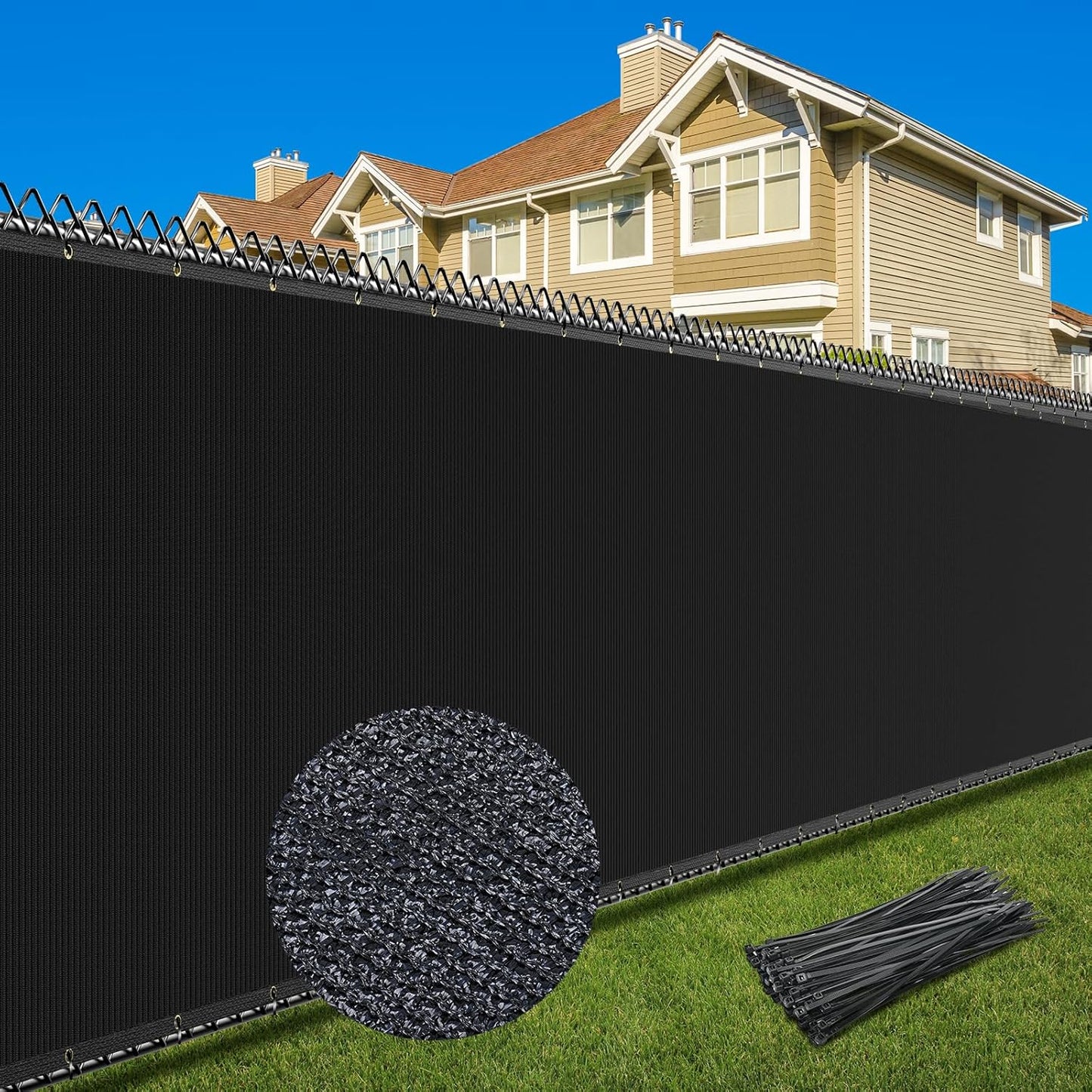 4X50FT Privacy Screen Fence for Garden and Yard Protection