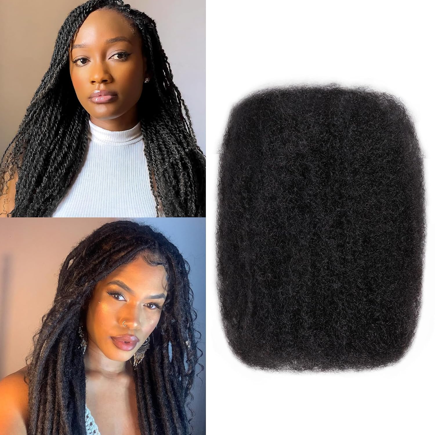Afro Kinky Bulk Human Hair for Braiding and Styling Options