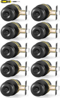 Interior Door Knobs 10 Pack Matte Black Privacy - Keyless Set
