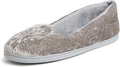 Dearfoams Women's Cozy Memory Foam Rebecca Slipper - Wide Sizes even