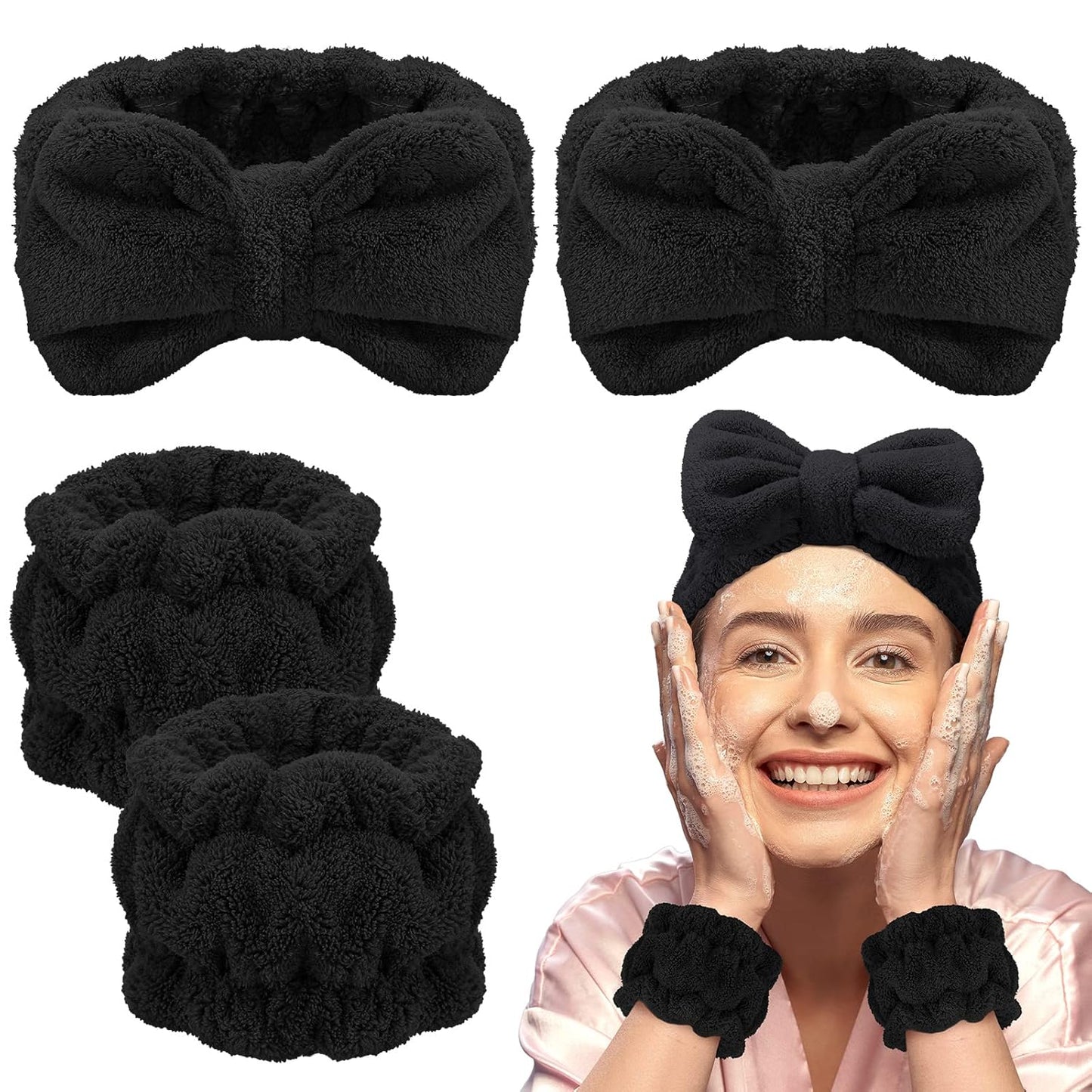 Chuangdi Microfiber Spa Set: Gentle Face & Hair Care