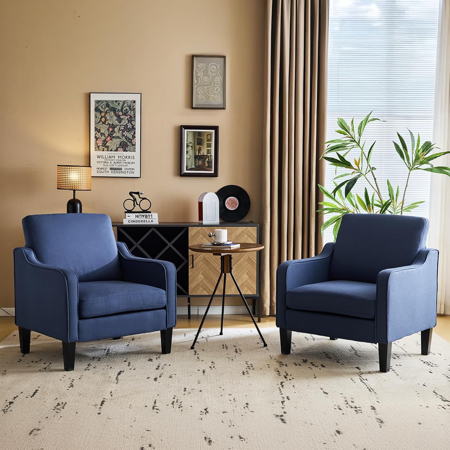 VINGLI Modern Accent Chairs Set of 2 for Small Spaces