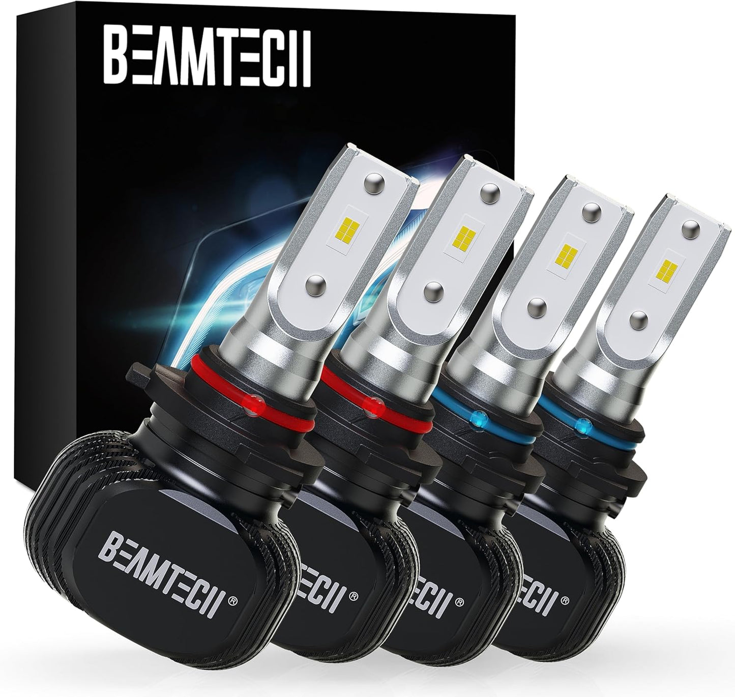 BEAMTECH 9005 9006 Bulbs Combo for Fog Lights, 300% Brighter