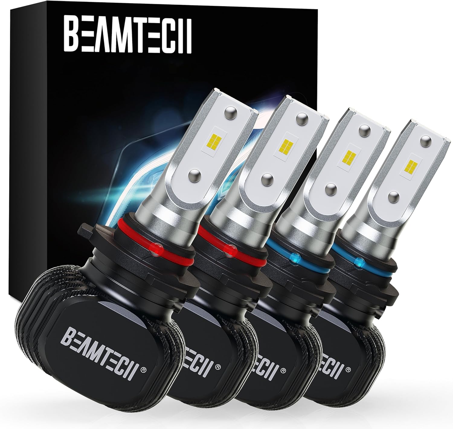 BEAMTECH 9005 9006 Bulbs Combo for Fog Lights, 300% Brighter