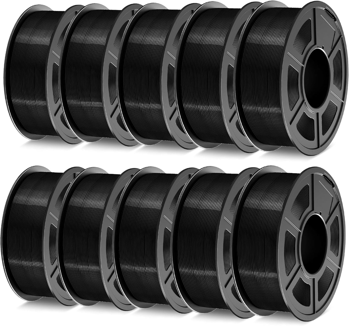PETG Filament 1.75mm Bundle for 3D Printing - 10KG Black