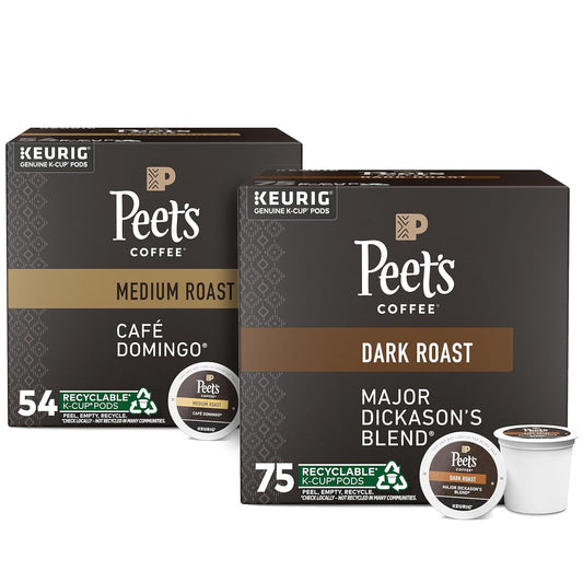 Peet's Coffee Pods: Dark Roast & Medium Roast Combo