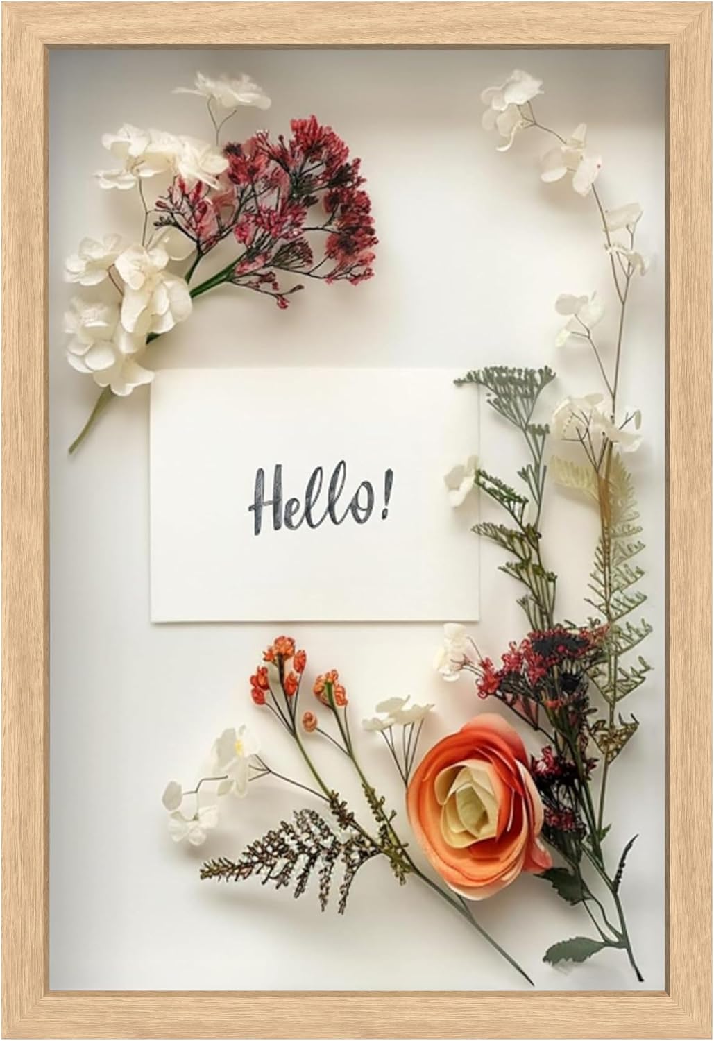Natural Oak Wooden Shadow Box Frame for Memorable Displays
