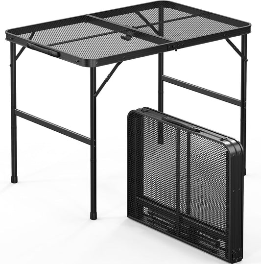 VINGLI Outdoor Grill Table - Portable Folding Camping Table