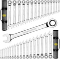 Complete Ratcheting Wrench Set 33pcs - Slim Profile for Tight Spaces