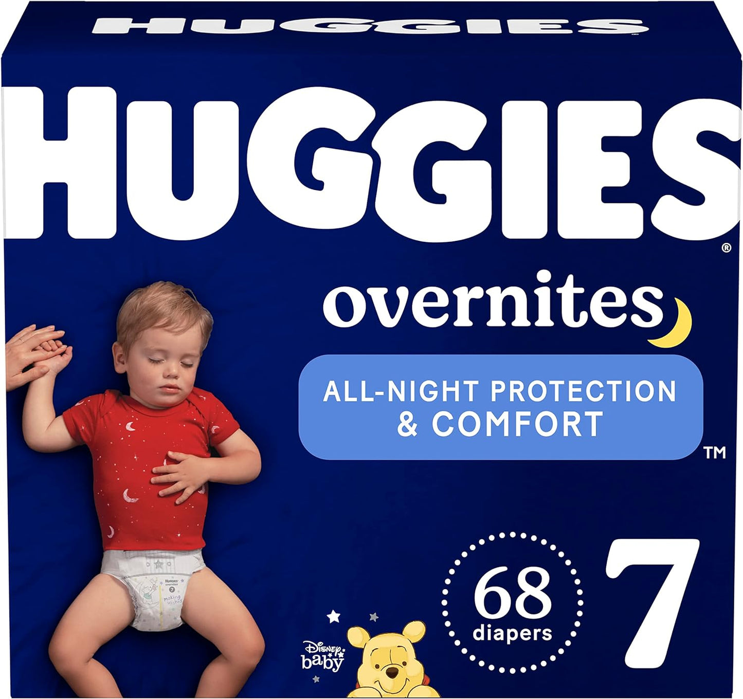 Huggies Size 7 Overnites: 68 Ct for All-Night Protection