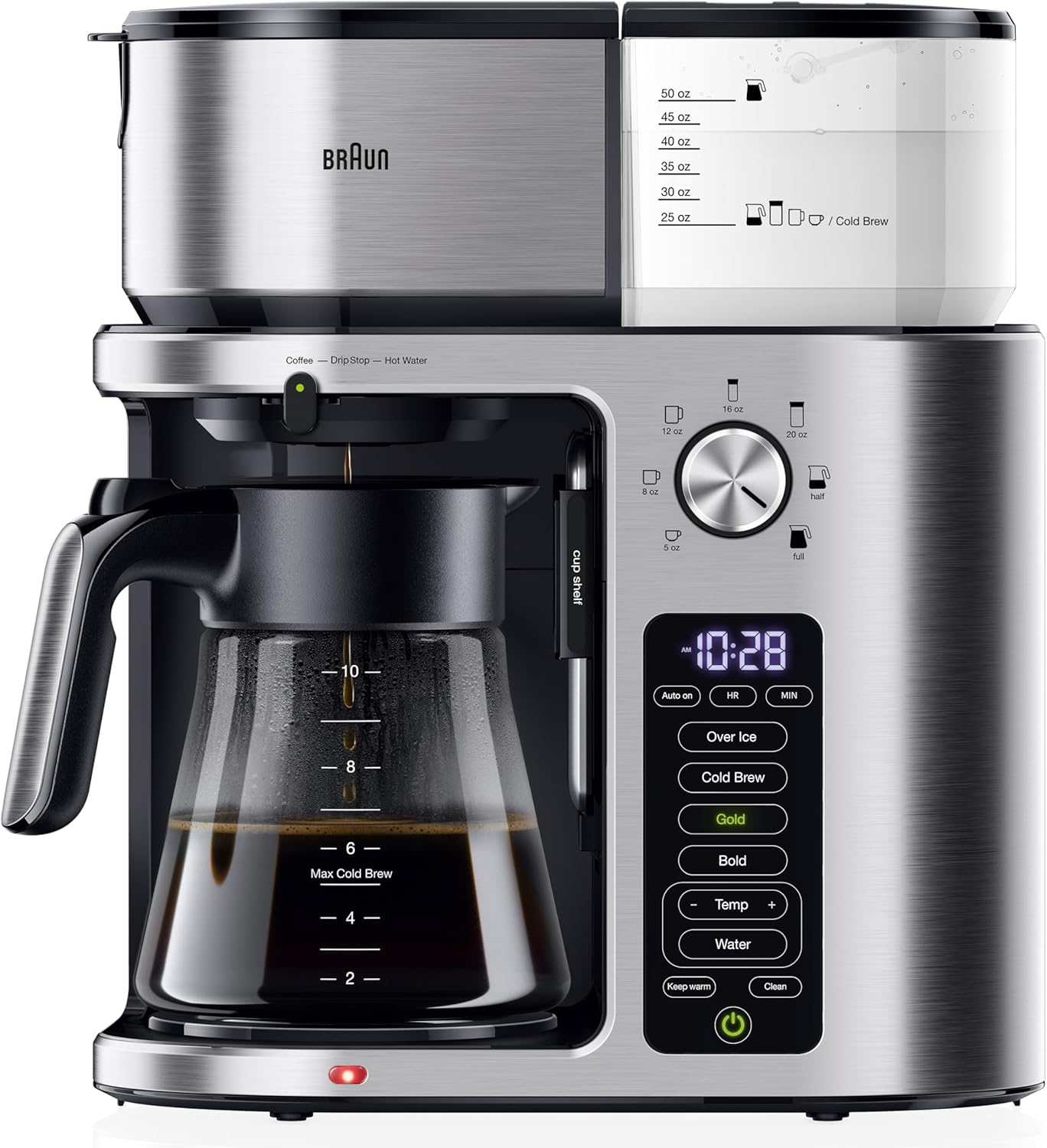 Braun MultiServe Plus 10-Cup Drip Coffee Maker for Every Brew