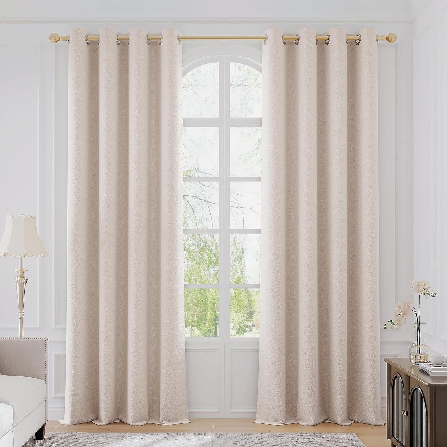100% Blackout Taupe Curtains for Bedroom and Living Room