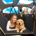 Dog Car Seat Cover for Back Seat - Backseat Extender with Hard Bottom