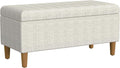 HomePop Malmo Decorative Storage Bench - Cream Chevron Woven