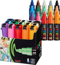 posca Paint Markers 8K Broad Chisel Tips, Set of 15 - Opaque