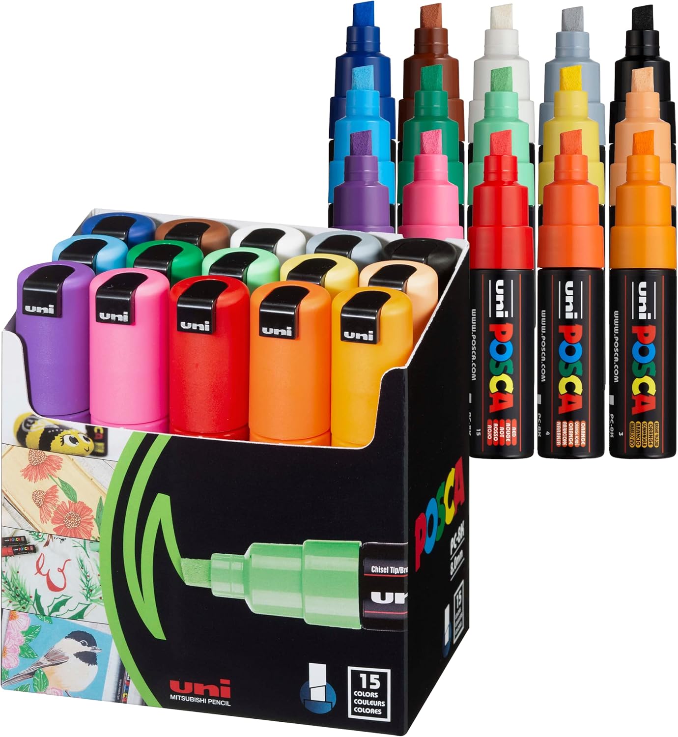 Posca Paint Markers Set of 15 for Creative Projects and Gifts
