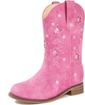 Girls Sparkly Glitter Cowgirl Boots Mid Calf Square Toe - Party Ready