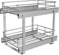 2-Tier Cabinet Pull Out Shelves (14W x 22D) - Slide Out Kitchen