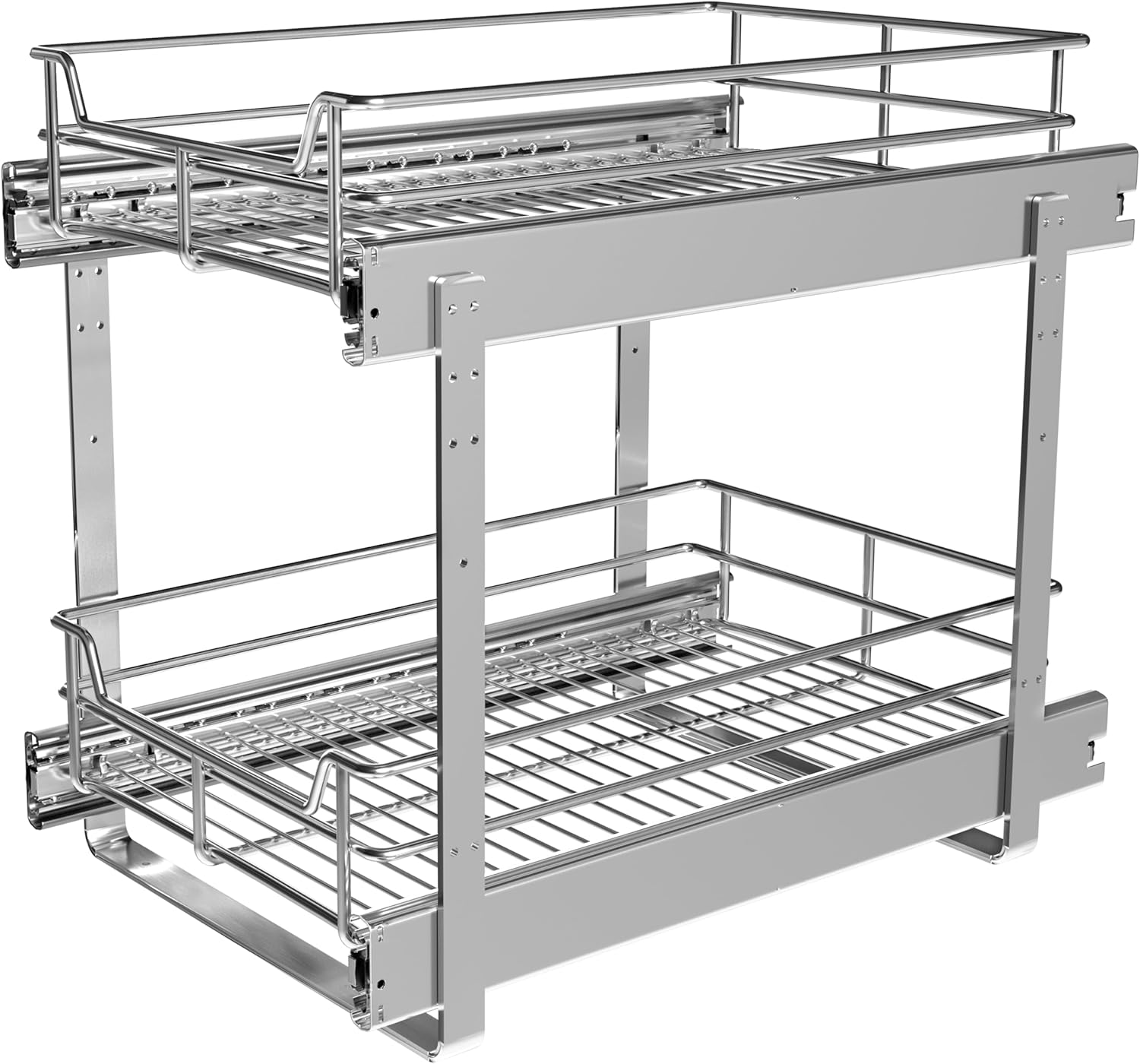 2-Tier Cabinet Pull Out Shelves for Kitchen Organization Needs