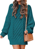 Oversized Cable Knit Sweater Dress - Cozy Fall/Winter Mini Women's