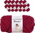 Chenille Chunky Yarn Arm Knitting Thick Bulky DIY - Soft Red Wine